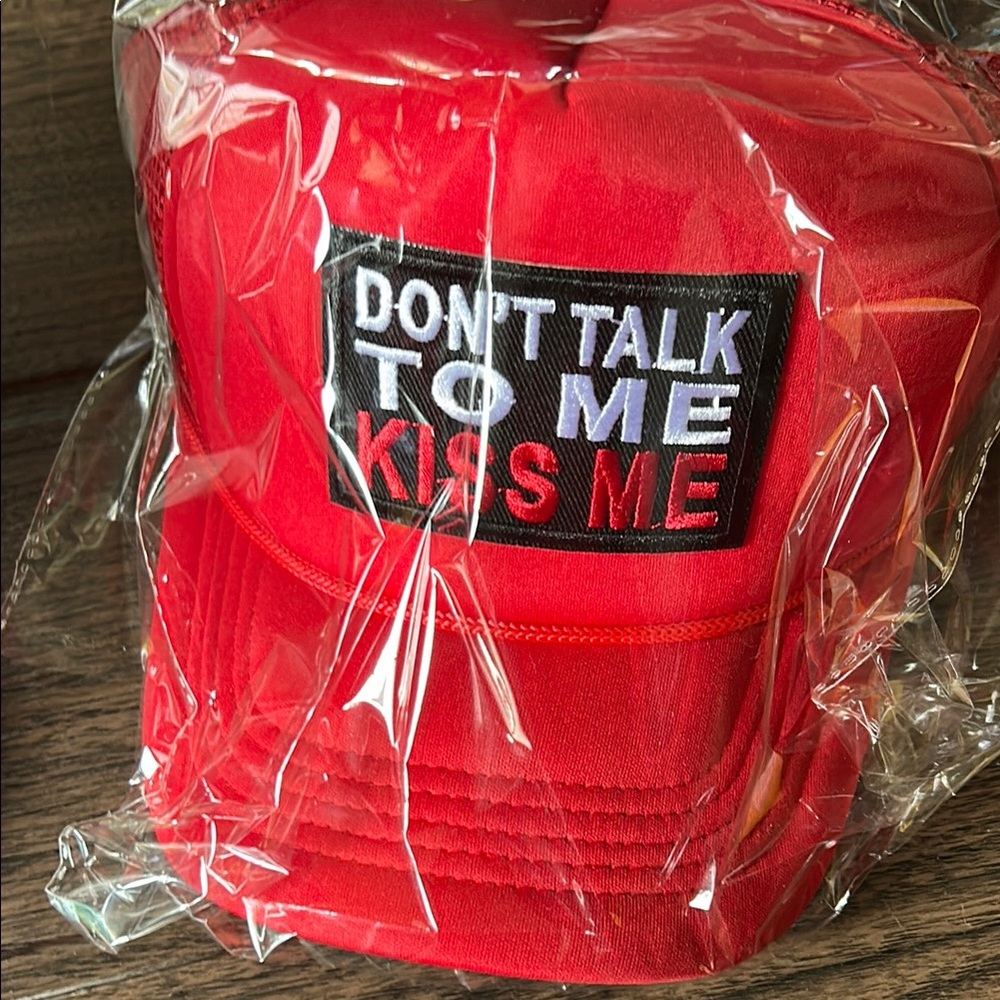 Vibrant Red and Black Hat Accessory